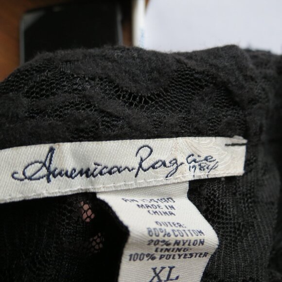 American Rag Cie Black Lace Blazer/Jacket 1/2 Sleeve Soft Size XL - Picture 9 of 11